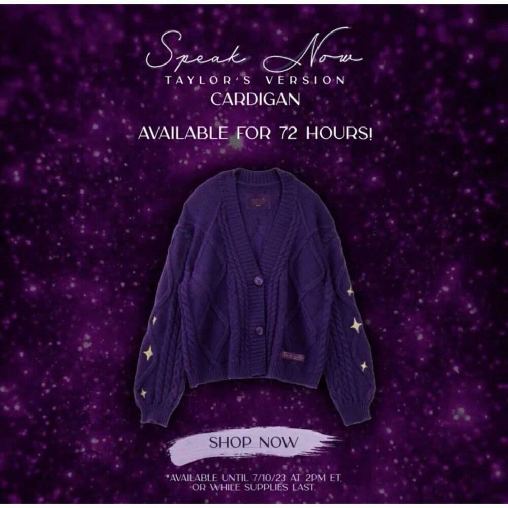 Official Taylor Swift Speak Now Cardigan - XL/2XL